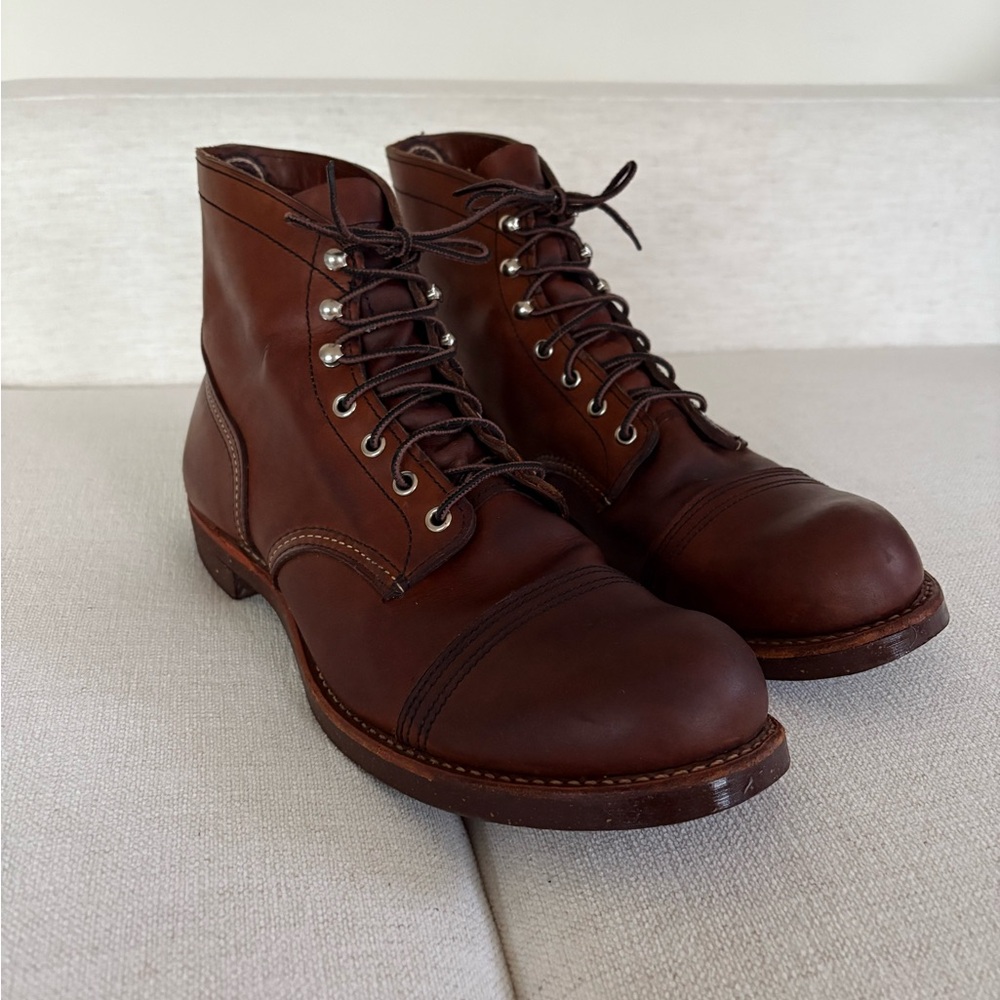 Redwing IRON RANGER Men's 6-Inch Boot in Amber Harness Leather Boots Men's US 12